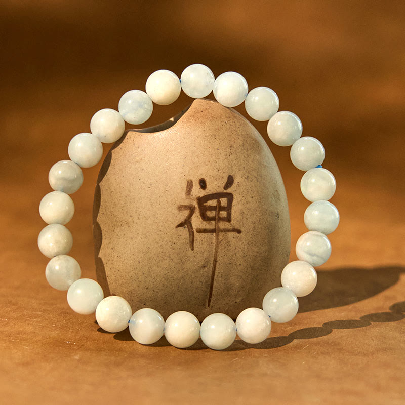 Wear FengShui Natural Aquamarine Healing Bead Bracelet