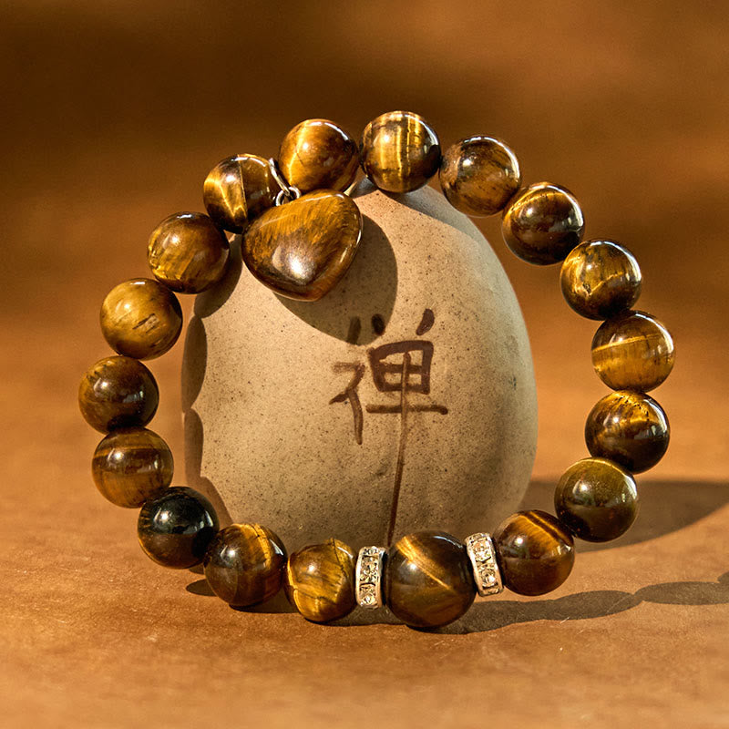 Wear FengShui Various Crystal Green Aventurine Love Heart Balance Bracelet