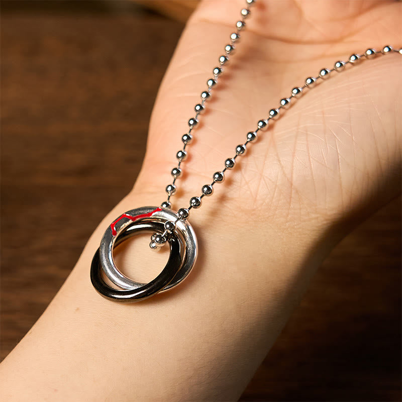 Wear FengShui Copper Qiankun Hoop Big Dipper Luck Necklace Pendant