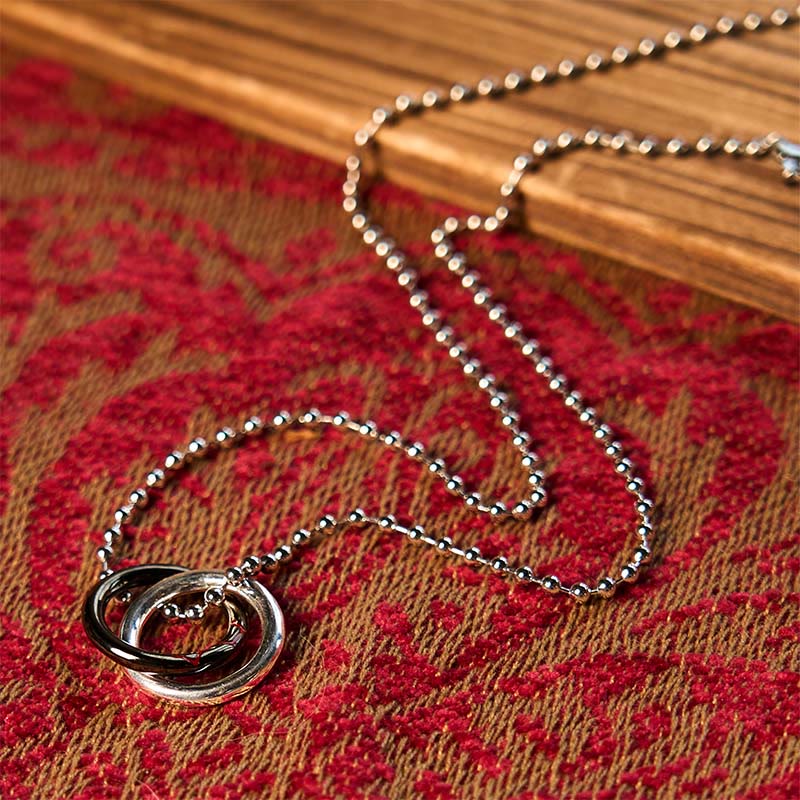 Wear FengShui Copper Qiankun Hoop Big Dipper Luck Necklace Pendant
