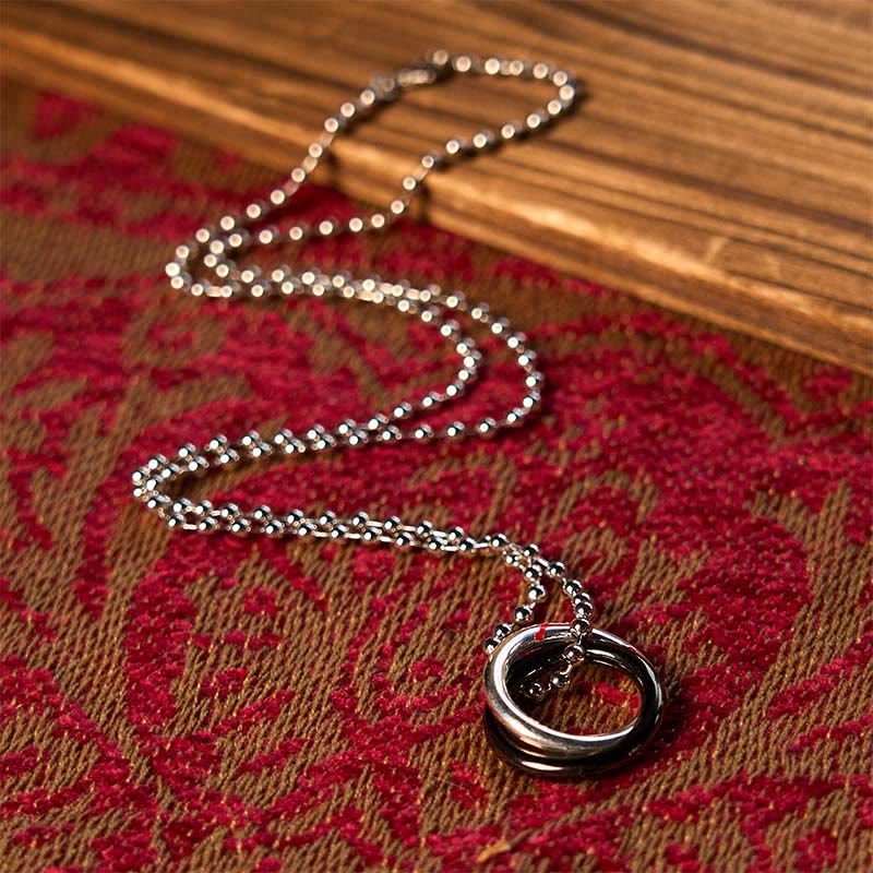 Wear FengShui Copper Qiankun Hoop Big Dipper Luck Necklace Pendant