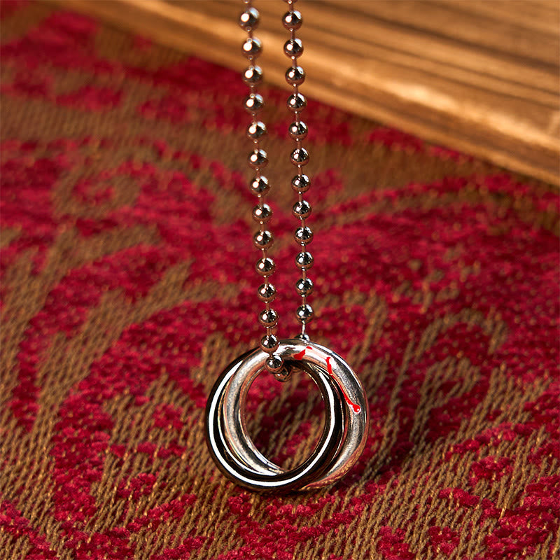 Wear FengShui Copper Qiankun Hoop Big Dipper Luck Necklace Pendant