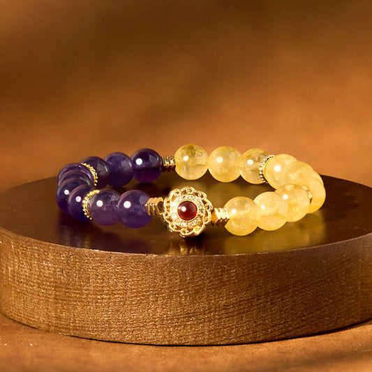 Wear FengShui Citrine Amethyst Pleasure Bracelet
