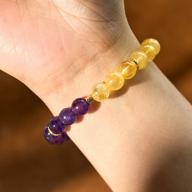 Wear FengShui Citrine Amethyst Pleasure Bracelet
