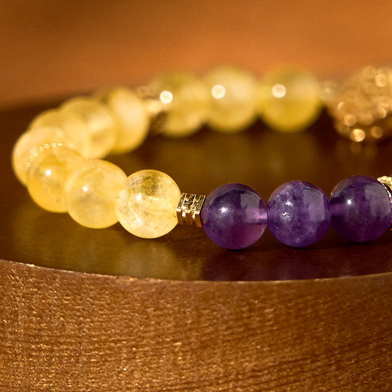 Wear FengShui Citrine Amethyst Pleasure Bracelet