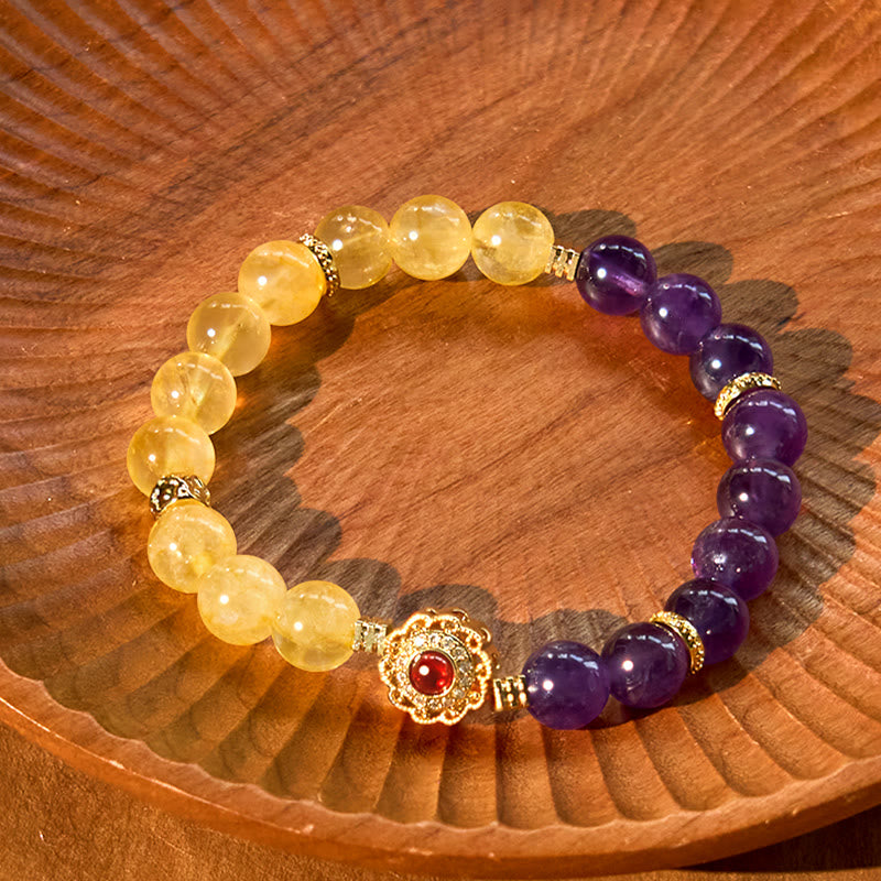 Wear FengShui Citrine Amethyst Pleasure Bracelet