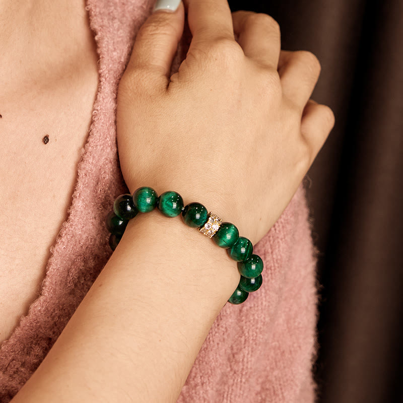 Wear FengShui Green Tiger Eye Positive Bracelet