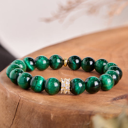 Wear FengShui Green Tiger Eye Positive Bracelet