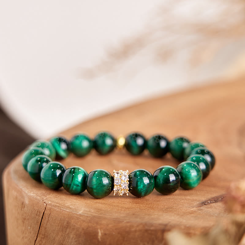Wear FengShui Green Tiger Eye Positive Bracelet