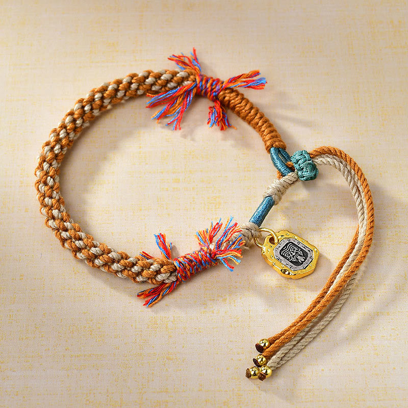 Wear FengShui Tibetan Colored Rope Zakiram Goddess Of Wealth Adjustable Protection Bracelet