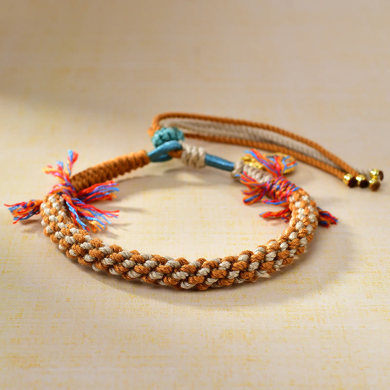 Wear FengShui Tibetan Colored Rope Zakiram Goddess Of Wealth Adjustable Protection Bracelet
