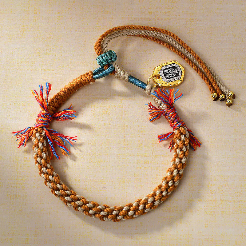 Wear FengShui Tibetan Colored Rope Zakiram Goddess Of Wealth Adjustable Protection Bracelet