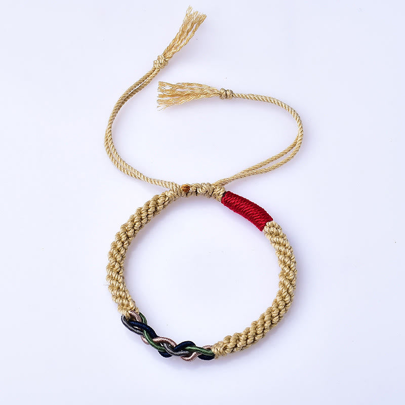 Wear FengShui Tibetan Hand-rubbed Cotton Rope Luck Bracelet