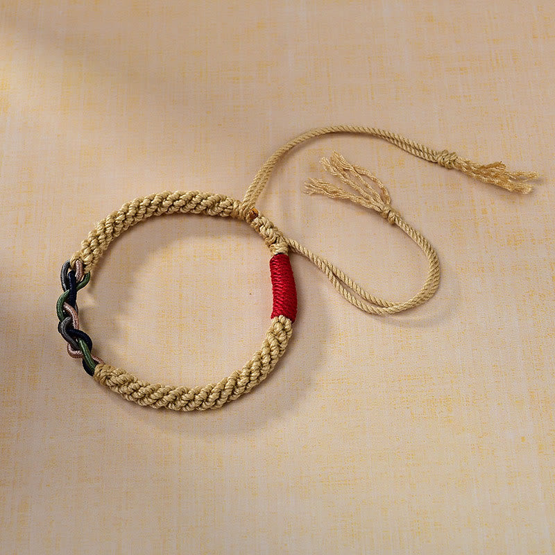 Wear FengShui Tibetan Hand-rubbed Cotton Rope Luck Bracelet