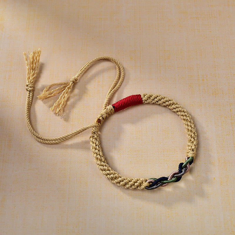Wear FengShui Tibetan Hand-rubbed Cotton Rope Luck Bracelet