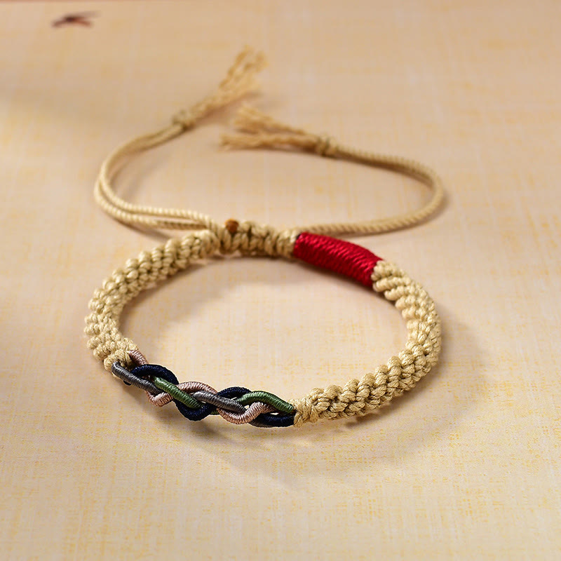 Wear FengShui Tibetan Hand-rubbed Cotton Rope Luck Bracelet
