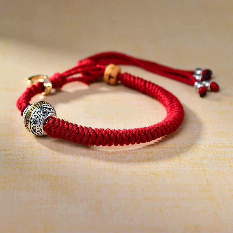 Wear FengShui Tibetan Red Rope Diamond Knot Luck Braided Bracelet