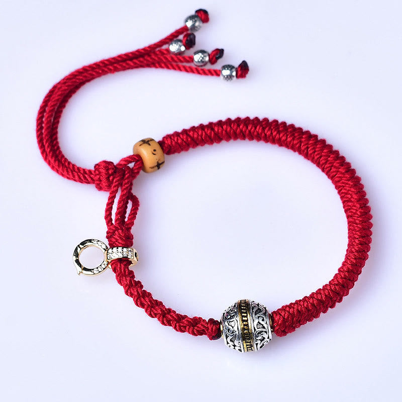 Wear FengShui Tibetan Red Rope Diamond Knot Luck Braided Bracelet