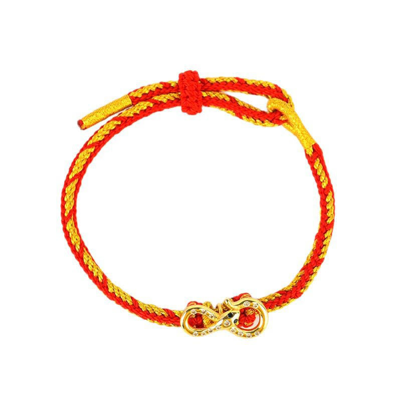 Wear FengShui Red String Mobius Strip Year Of The Snake Luck Braided Bracelet