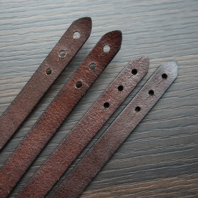 Wear FengShui Vintage Printed Leather Adjustable Buckle Balance Bracelet