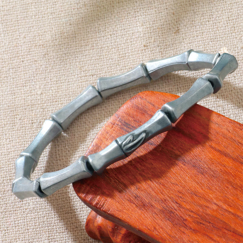 Wear FengShui Bamboo Pattern Alloy Strength Bracelet