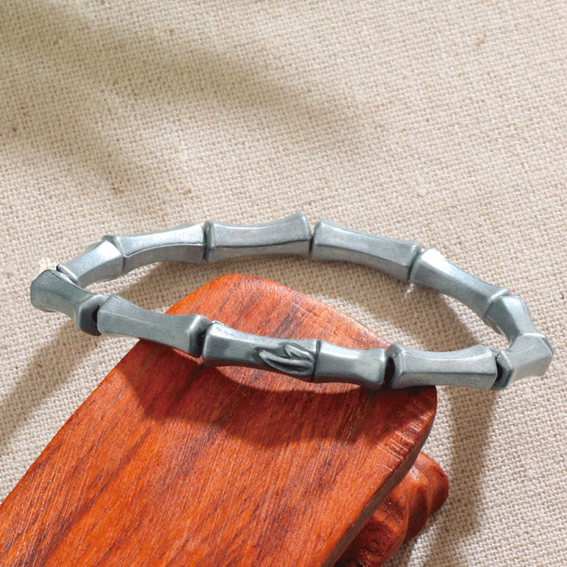Wear FengShui Bamboo Pattern Alloy Strength Bracelet