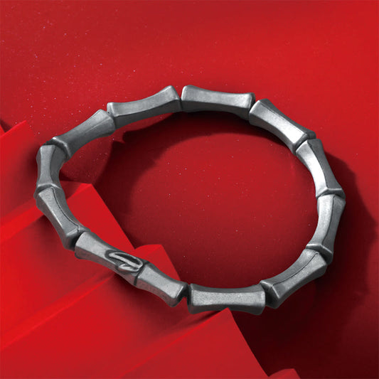 Wear FengShui Bamboo Pattern Alloy Strength Bracelet