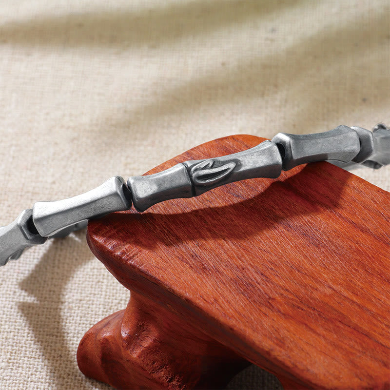 Wear FengShui Bamboo Pattern Alloy Strength Bracelet