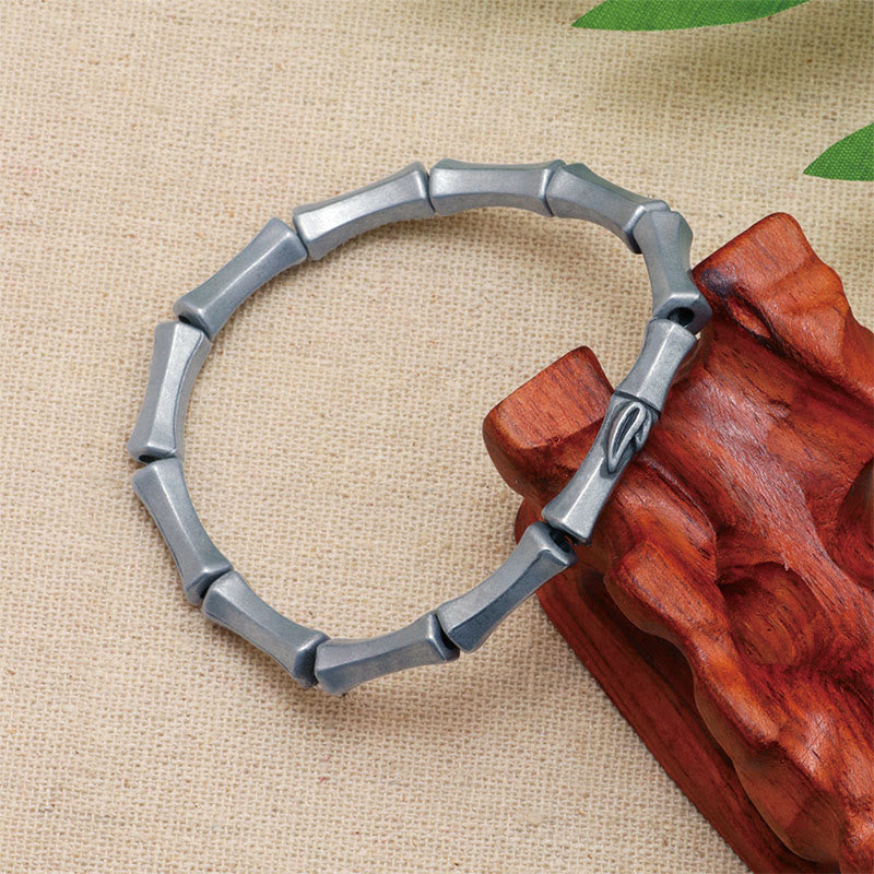 Wear FengShui Bamboo Pattern Alloy Strength Bracelet
