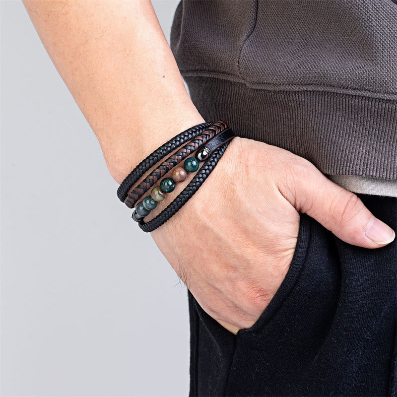 Wear FengShui "Wishing You Peace and Harmony" Indian Agate Bracelet Includes Gift Message Card