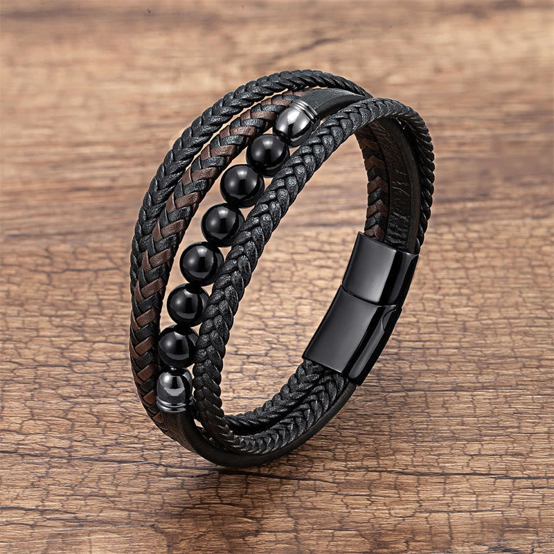 Wear FengShui "Wishing You Protection and Strength" Black Onyx Bracelet Includes Gift Message Card