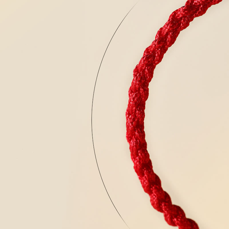 Wear FengShui Hetian Jade Black Onyx Red Agate Bead Luck Braided Bracelet