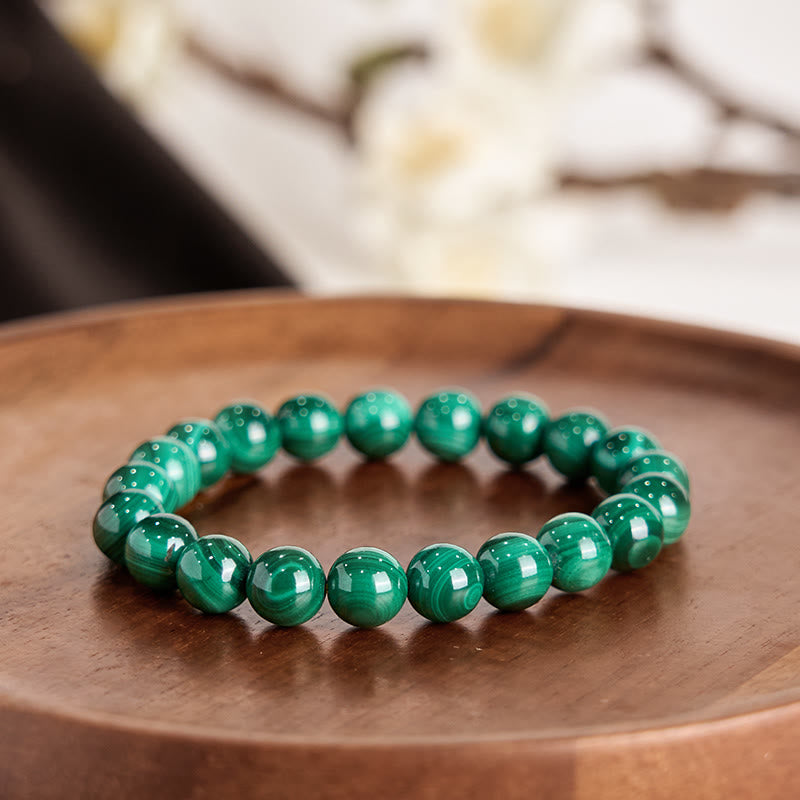 Wear FengShui Natural Malachite Protection Calmness Bracelet