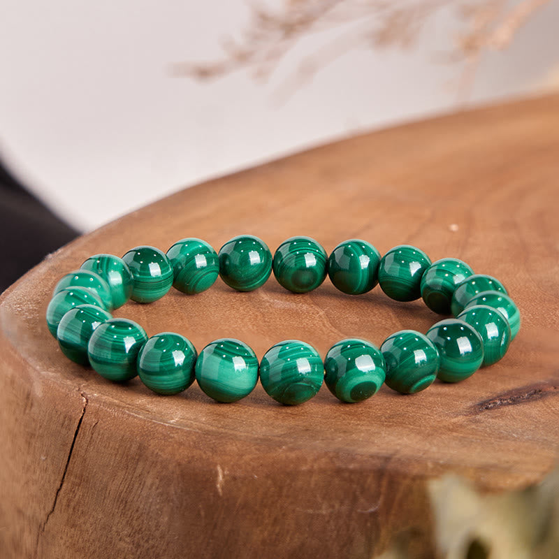 Wear FengShui Natural Malachite Protection Calmness Bracelet