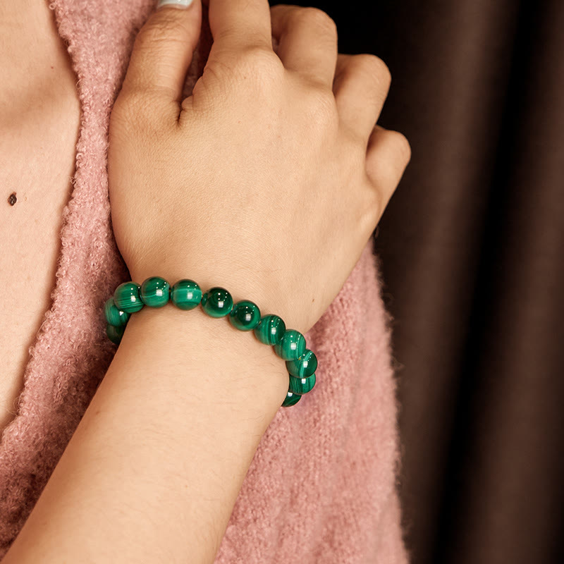 Wear FengShui Natural Malachite Protection Calmness Bracelet