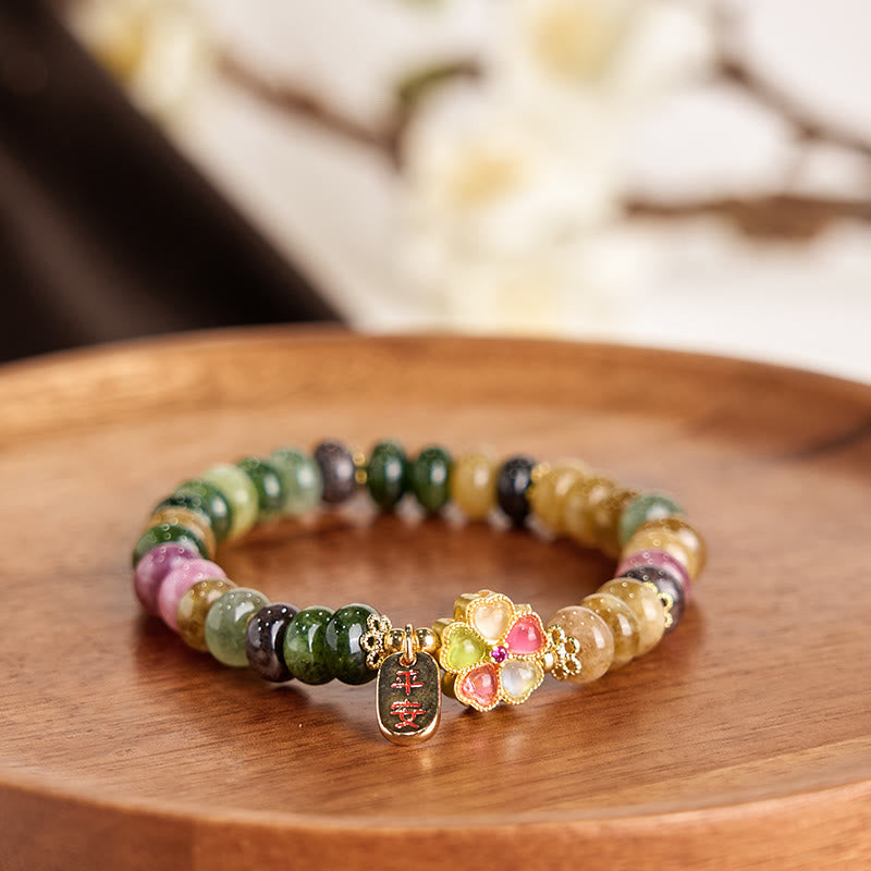 Wear FengShui Tourmaline Jade Safe And Well Love Bracelet
