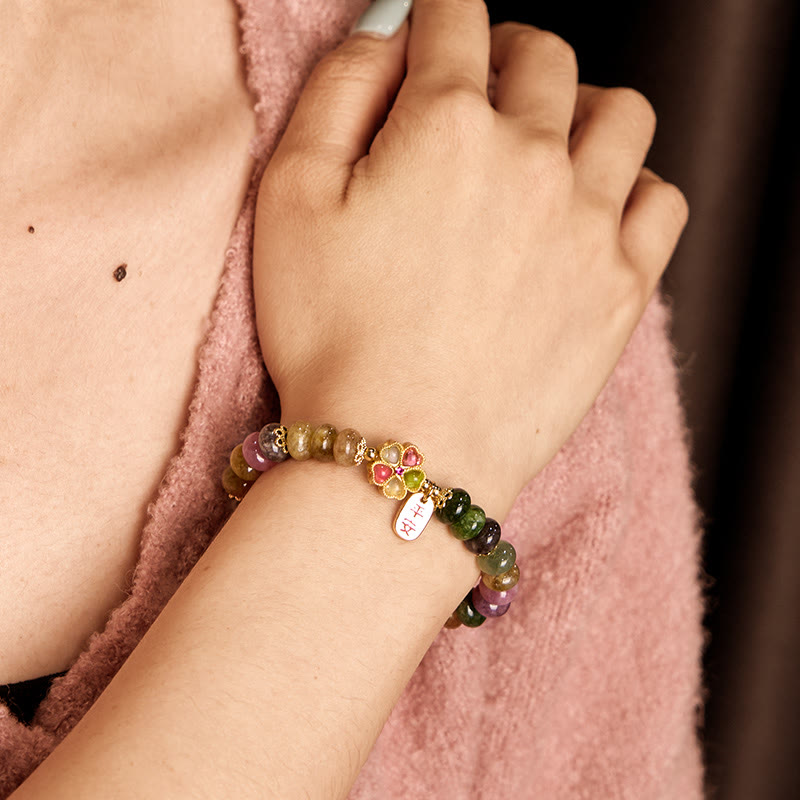 Wear FengShui Tourmaline Jade Safe And Well Love Bracelet