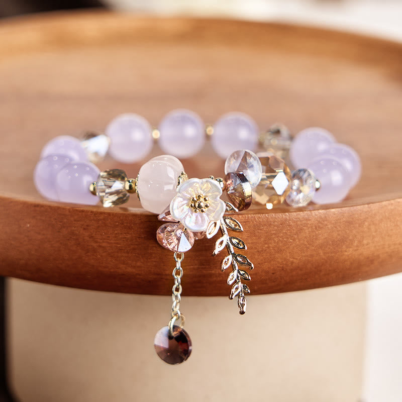 Wear FengShui Blue Crystal Amethyst Sun Stone Green Aventurine Healing Bracelet
