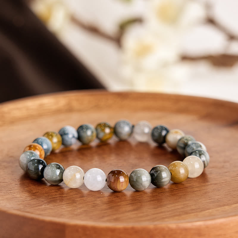 Wear FengShui Natural Eagle's Eye Stone Confidence Positive Bracelet