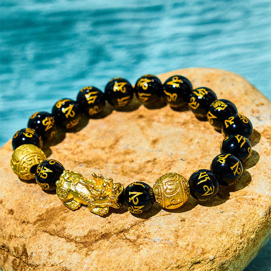 Wear FengShui FengShui PiXiu Obsidian Wealth Bracelet