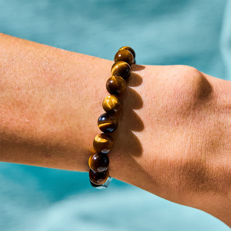 Wear FengShui Natural Black Tourmaline Tiger Eye Positive Bracelet