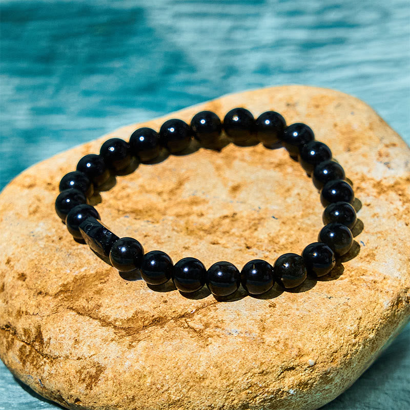 Wear FengShui Gold Sheen Obsidian Black Tourmaline Wealth Bracelet