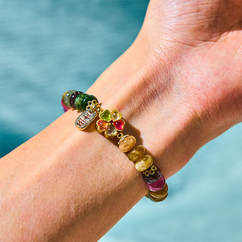 Wear FengShui Tourmaline Jade Safe And Well Love Bracelet