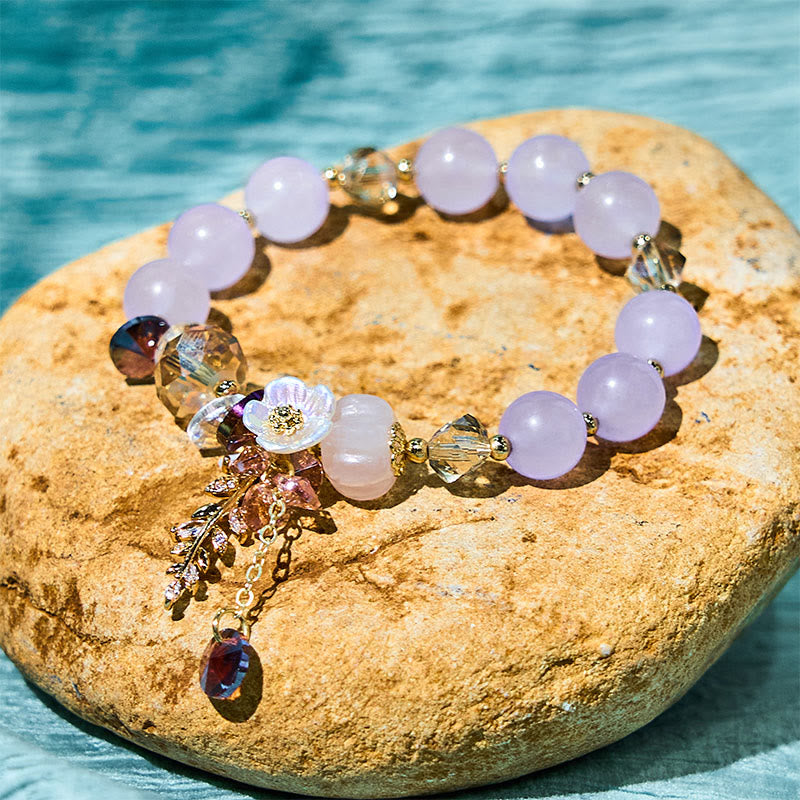 Wear FengShui Blue Crystal Amethyst Sun Stone Green Aventurine Healing Bracelet