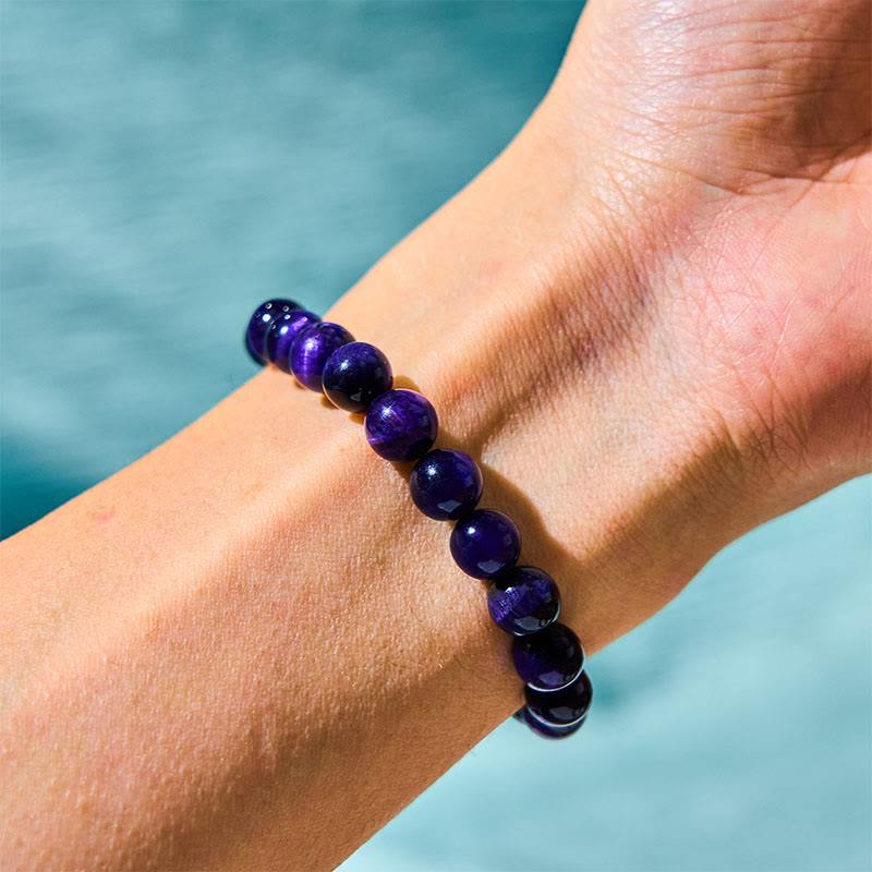 Wear FengShui Purple Tiger Eye Creativity Bracelet