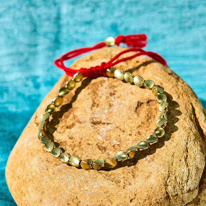 Wear FengShui Tibetan Copper Beads Healing Luck Bracelet