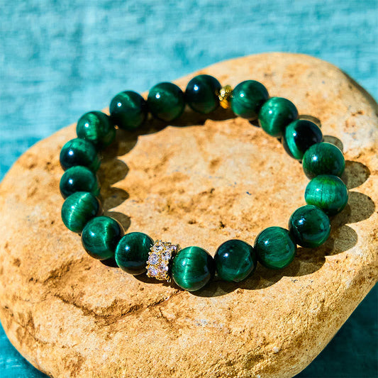 Wear FengShui Green Tiger Eye Positive Bracelet