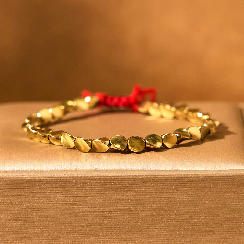 Wear FengShui Tibetan Copper Beads Healing Luck Bracelet