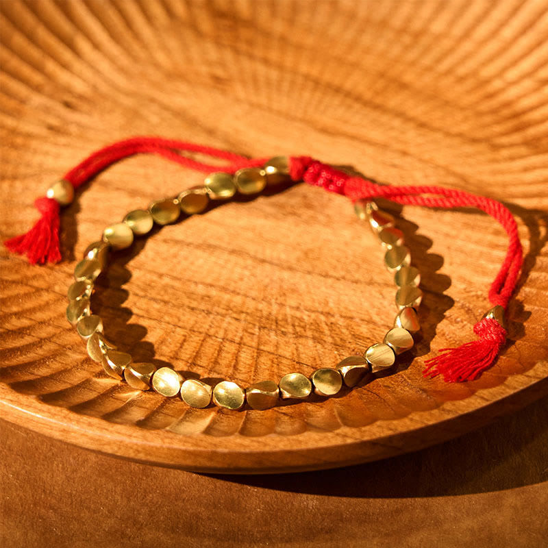 Wear FengShui Tibetan Copper Beads Healing Luck Bracelet