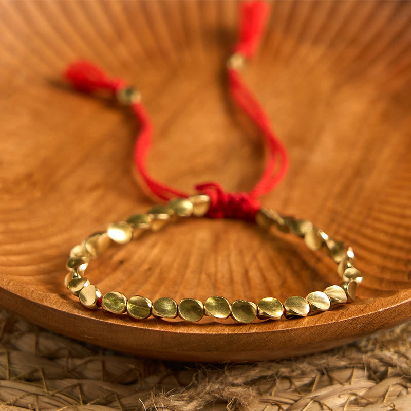 Wear FengShui Tibetan Copper Beads Healing Luck Bracelet